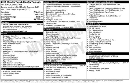 2014 Chrysler Town & Country Touring-L