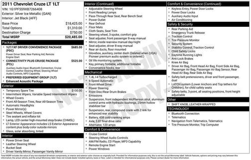 2011 Chevrolet Cruze LT