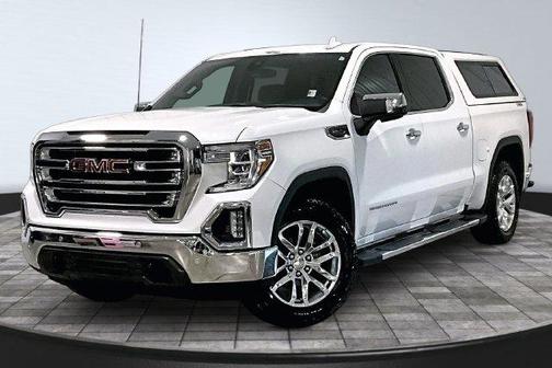 White Frost Tri-Coat 2021 GMC Sierra 1500 SLT