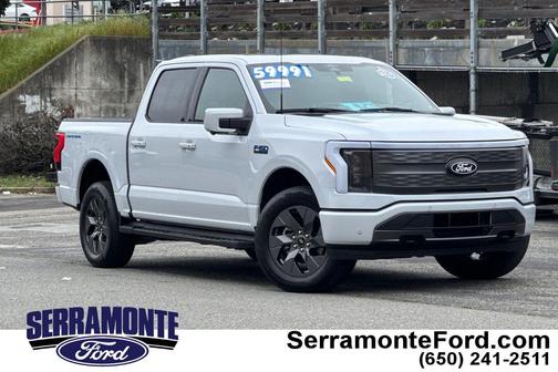 Space White Metallic 2025 Ford F-150 Lightning LARIAT