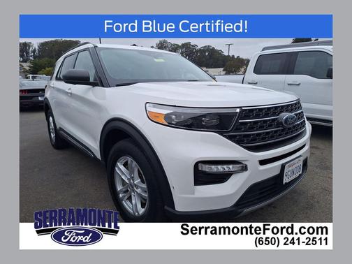 Star White Metallic Tri-Coat 2023 Ford Explorer XLT