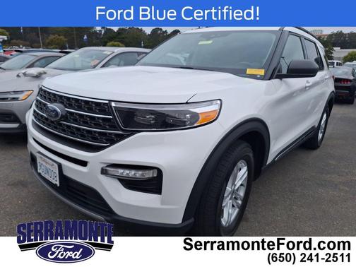 Star White Metallic Tri-Coat 2023 Ford Explorer XLT