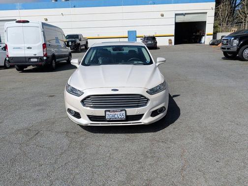 White Platinum Clearcoat Metallic 2014 Ford Fusion Energi Titanium