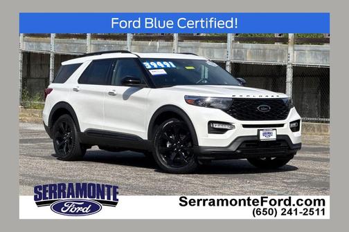 Star White Metallic Tri-Coat 2023 Ford Explorer ST-Line