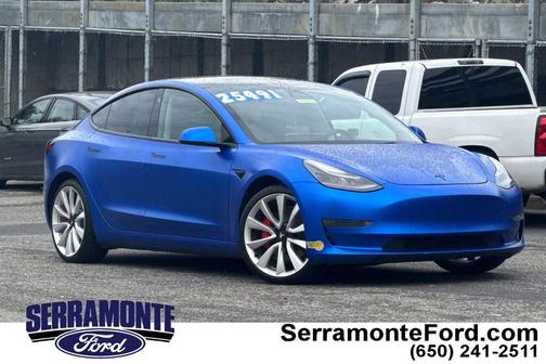 Deep Blue 2022 Tesla Model 3 Performance