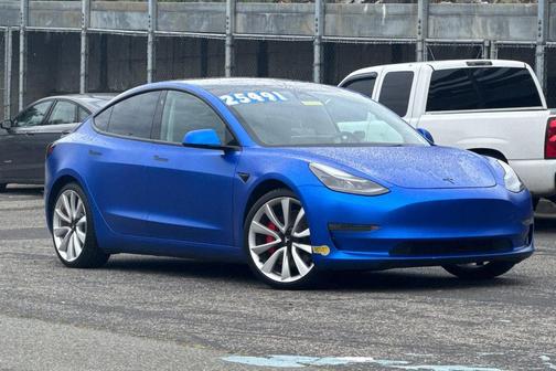 Deep Blue 2022 Tesla Model 3 Performance