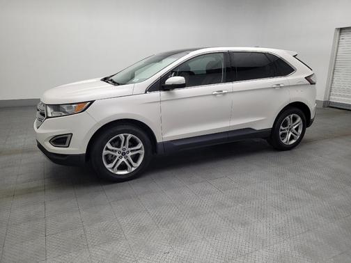 White Platinum Metallic Tri-Coat 2018 Ford Edge Titanium