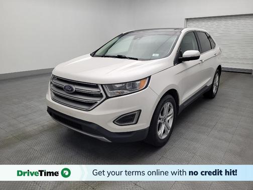 White Platinum Metallic Tri-Coat 2018 Ford Edge Titanium