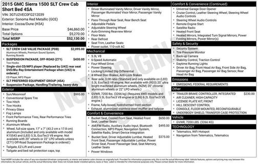 2015 GMC Sierra 1500 SLT