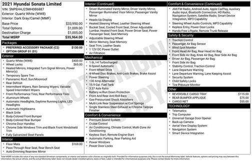 2021 Hyundai SONATA Limited