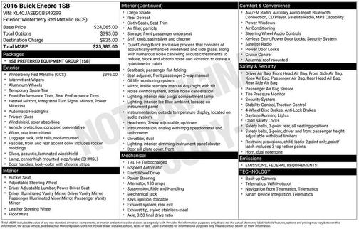 2016 Buick Encore Base