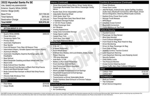 2022 Hyundai SANTA FE SE