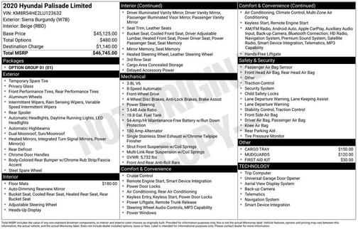 2020 Hyundai PALISADE Limited