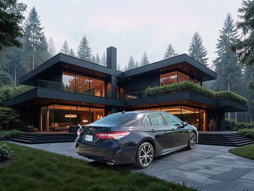 Midnight Black Metallic 2020 Toyota Camry SE