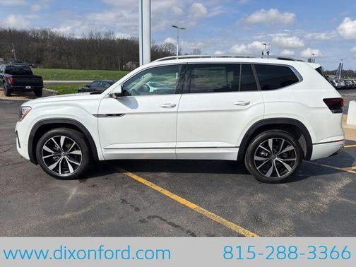 Opal White 2026 Volkswagen Atlas 2.0T SEL Premium R-Line 4MOTION