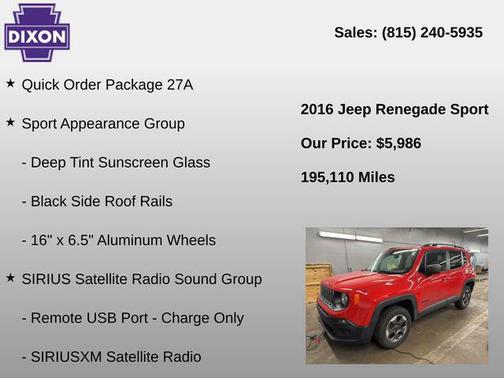 2016 Jeep Renegade Sport