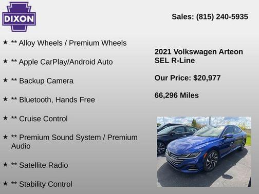 Deep Black Pearl 2021 Volkswagen Arteon 2.0T SEL R-Line 4MOTION