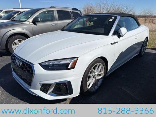 Glacier White Metallic/Black Roof 2024 Audi A5 45 S line Premium Plus