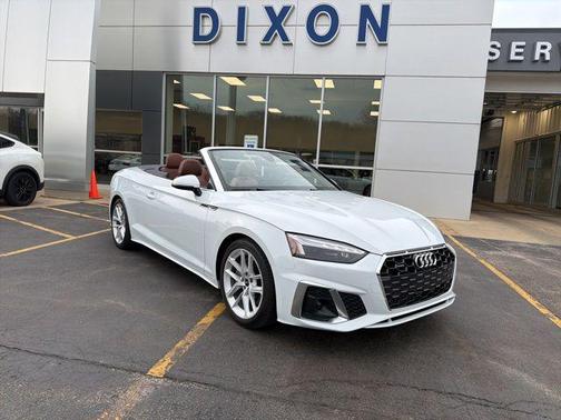 Glacier White Metallic/Black Roof 2024 Audi A5 45 S line Premium Plus