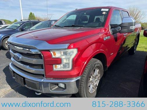 Red 2016 Ford F-150 Lariat