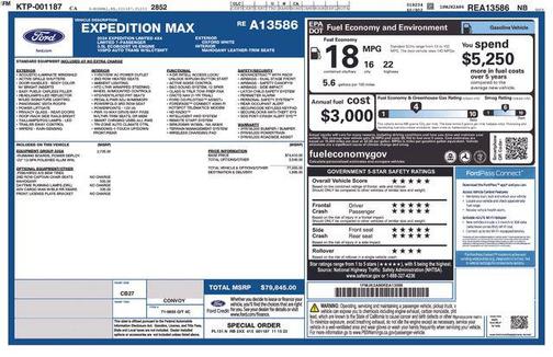 Oxford White 2024 Ford Expedition Max Limited