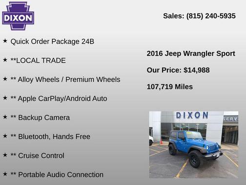 2016 Jeep Wrangler Sport