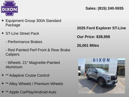 Carbonized Gray Metallic 2025 Ford Explorer ST-Line