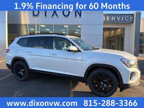 Opal White Pearl 2026 Volkswagen Atlas 2.0T SE w/Technology 4MOTION