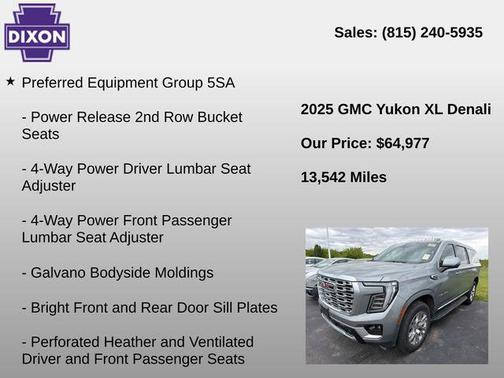Sterling Metallic 2025 GMC Yukon XL Denali