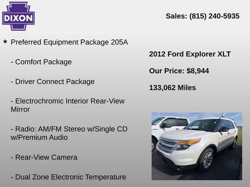 White 2012 Ford Explorer XLT