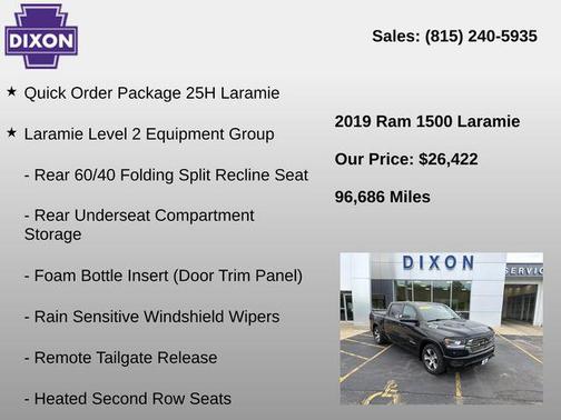 Diamond Black Crystal Pearlcoat 2019 RAM 1500 Laramie