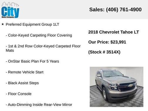 Pepperdust Metallic 2018 Chevrolet Tahoe LT