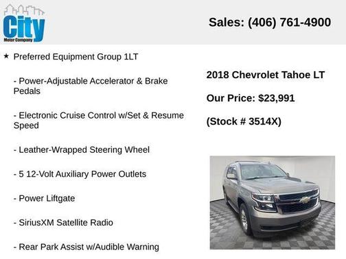 Pepperdust Metallic 2018 Chevrolet Tahoe LT