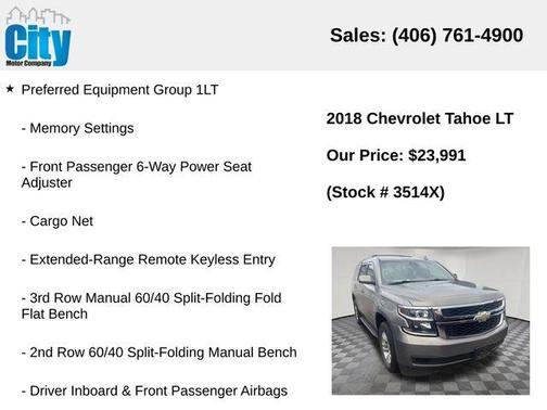 Pepperdust Metallic 2018 Chevrolet Tahoe LT