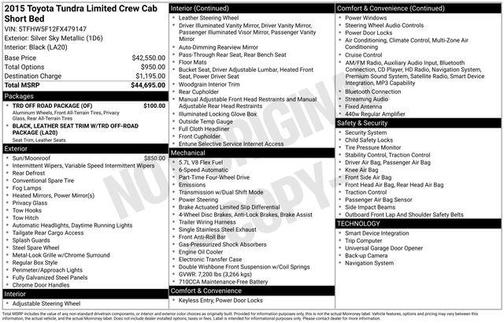 2015 Toyota Tundra Limited