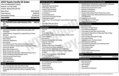 2023 Toyota Corolla SE