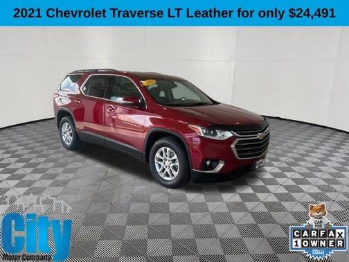 Cajun Red Tintcoat 2021 Chevrolet Traverse LT Leather