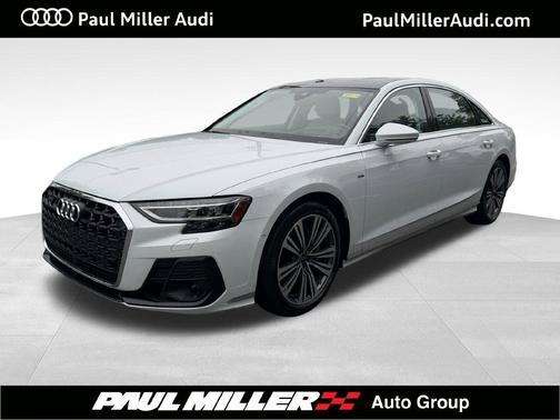 Glacier White Metallic 2023 Audi A8 L 55