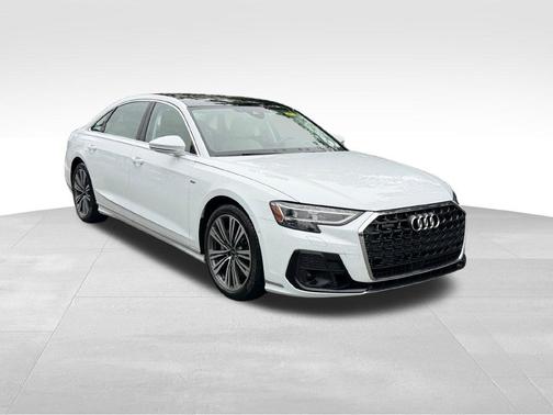 Glacier White Metallic 2023 Audi A8 L 55