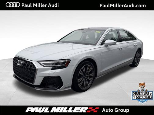 Glacier White Metallic 2023 Audi A8 L 55