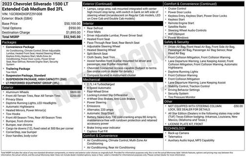 Black 2023 Chevrolet Silverado 1500 LT