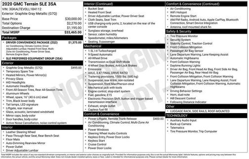 Graphite Gray Metallic 2020 GMC Terrain SLE