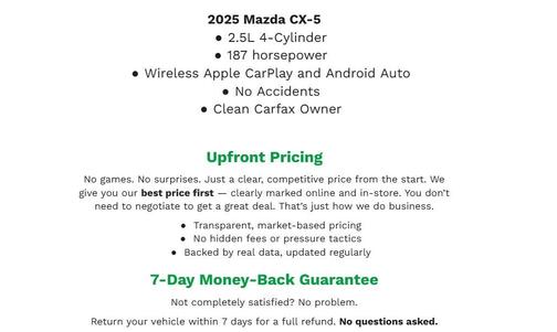 2025 Mazda CX-5 2.5 S Carbon Edition