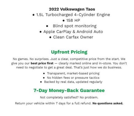 2022 Volkswagen Taos 1.5T SE