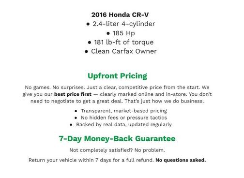 Crystal Black Pearl 2016 Honda CR-V EX