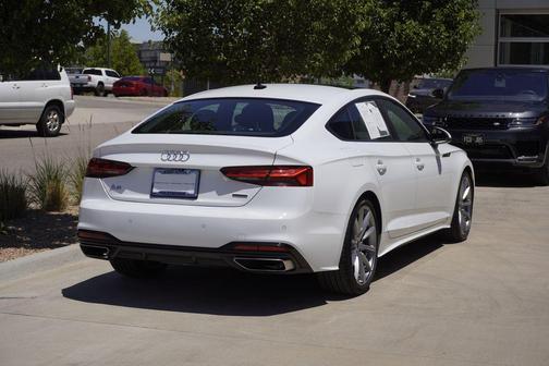 White 2025 Audi A5 Sportback 45 S Line Premium