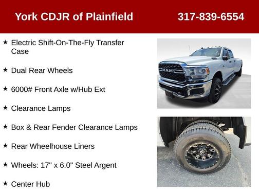 Bright White Clearcoat 2023 RAM 3500 Tradesman Crew Cab 4x4 8' Box