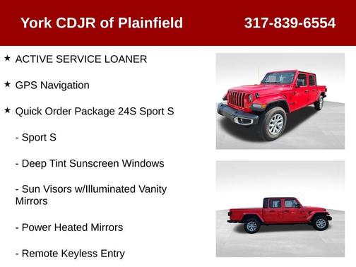 Firecracker Red Clearcoat 2023 Jeep Gladiator Sport S