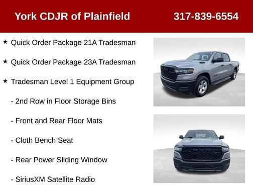 Billet Silver Metallic Clearcoat 2026 RAM 1500 Tradesman