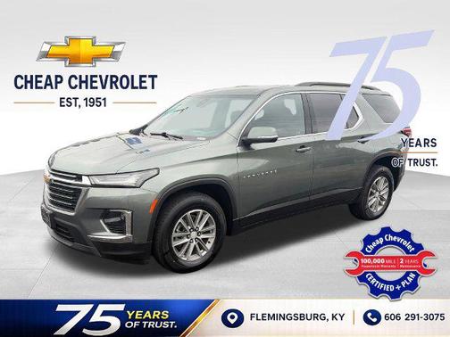Silver Sage Metallic 2023 Chevrolet Traverse LT Cloth